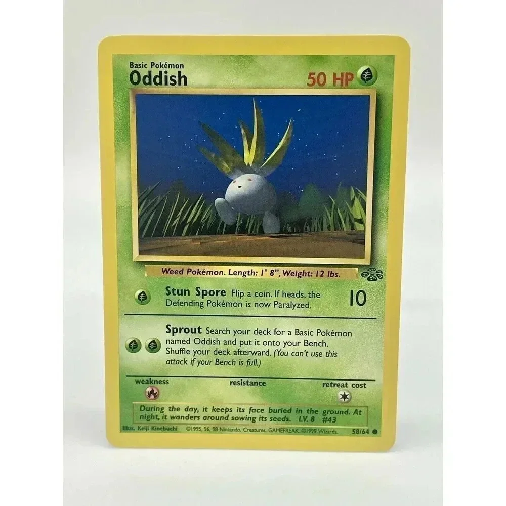 Pokemon Oddish 58/64‎ Jungle Set Common Vintage 1999 Non Holo WOTC NM